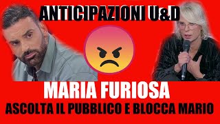 ANTICIPAZIONI MARIA ASCOLTA IL PUBBLICO E BLOCCA MARIO mariadefilippi uominiedonne gossip tv [upl. by Ardelis]