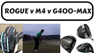 BEST DRIVER OF 2018  TAYLORMADE M4 vs PING G400 MAX vs CALLAWAY ROGUE  IN STUDIO amp ON COURSE TEST [upl. by Esimehc230]