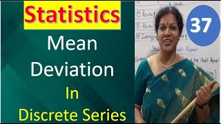 37 Mean Deviation in Discrete Series from Statistics subject [upl. by Irrahs]