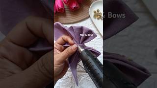 Floral embroidered bows diy bows shortvideo handmadebows [upl. by Pandich]