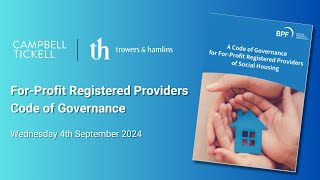 ForProfit Registered Providers Code of Governance [upl. by Itsrik]