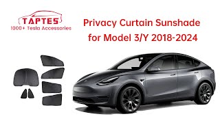 TAPTES® Camping Lightproof Privacy Curtain Sunshade for Tesla Model 3Y 20182024 [upl. by Allerus]