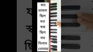 যত ভাবনা ছিল হারমোনিয়াম music notation harmoniumnotes youtubeshorts [upl. by Nesta487]