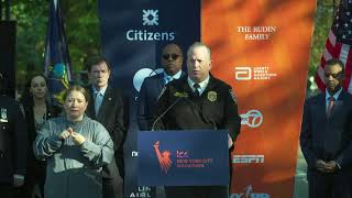 Watch live as NYPD executives provide security details for the 2024 NYC Marathon [upl. by Reaht]