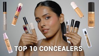 MY TOP 10 CONCEALERS  Swatches and Review  starting Rs350 [upl. by Gwenora35]