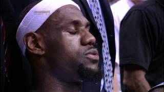 LeBrons meditation during the timeout [upl. by Bodkin]