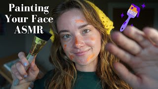 ASMR PAINTING YOUR FACE Roleplay Up Close Whispering amp Brush Sounds [upl. by Rodrich733]