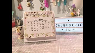 Calendario 2 en 1TUTORIAL SCRAPBOOKING [upl. by Sissel]