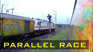 DURONTO v DURONTO Parallel Race  YPR DURONTO races with STEEL Exp being shunted to HWH [upl. by Cowley]