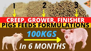 PIG FEED FORMULATION FOR FASTER PIG GROWTH Creep Growers Finisher  Make your Pigs Grow Faster [upl. by Tullus316]