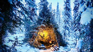 33c ￼WINTER CAMPING IN TREE HOUSE FREEZING COLD [upl. by Sanchez]