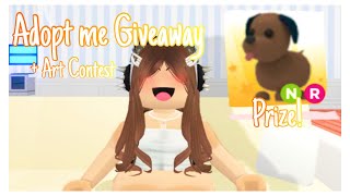 ADOPT ME GIVEAWAY  ART CONTEST 🐶🎨 gaming giveaway contest roblox adoptme viral fyp fypシ [upl. by Lucic65]