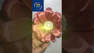 Diy ribbon flower diysewingtelugu [upl. by Leksehcey652]