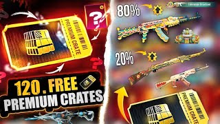 New Premium Crate Is Here  120 Free Premium Crates Trick  New Premium 4 Upgraded Weapons  PUBGM [upl. by Prudence]