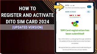 How to REGISTER DITO Sim Card 2024  Paano mag REGISTER ng DITO SIM CARD Dito Sim Card Registration [upl. by Hagep]