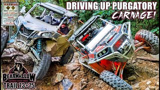 PURGATORY Crazy Double Black Trail 7375 Bearwallow Hatfield amp McCoy  UTVSXS Rock Crawling EP10 [upl. by Suollecram846]