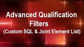 MicroStrategy  Advanced Qualification Filters Custom SQL amp Joint Element List  by MicroRooster [upl. by Aleahcim]