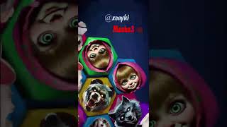 Halloween Masha Y Medwed LOOP HEADS shorts art tiktok loop trending viral [upl. by Letnuhs]