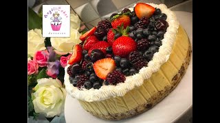 MOSTACHON CHEESECAKE CON FRUTOS ROJOS  ANGELICAKESDESSERTS [upl. by Saihtam]