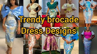 2024 trendy brocade dress designs  Damask gown styles  Brocade styles 2024 [upl. by Aiyn728]