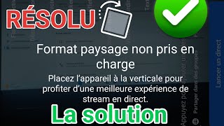 Facebook live bug Facebook direct bugge Format paysage non pris en charge resolu facebooklive [upl. by Lottie]