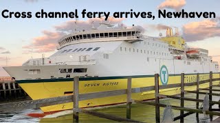 Car Ferry arrives in Newhaven from Dieppe France Newhaven  Dieppe ferry shorts Getting to Europe [upl. by Gerita499]