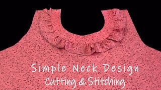 Easy And Simple Neck Design  Cutting amp Stitching  AdornHub [upl. by Frear]