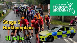 TOUR OF BRITAIN Mens Cycling Race  Stage 5 NORTHAMPTON [upl. by Yrdua845]