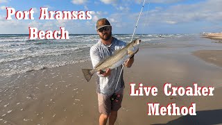 Surf Fishing PORT ARANSAS Beaches Live CROAKER Method My Way [upl. by Dael265]