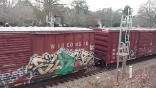 Waxhaw Christmas Parade Freight Train 1 December 11th 2016 [upl. by Gannie]