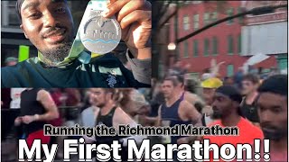 My Very First MARATHON Richmond Marathon 2024 Full Experience  Channel Update [upl. by Lona]