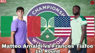 Matteo Arnaldi vs Frances Tiafoe WIMBLEDON FIRST ROUND MENS SINGLES LIVE GAME CAST amp CHAT [upl. by Mloclam]