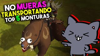 🦌 Mejores MONTURAS de FARMEO y TRANSPORTE 🐗  Guía de Monturas  Albion en Español [upl. by Leruj]