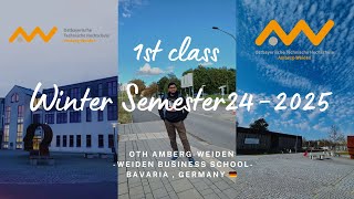 1st class of my 2nd semester in German university  OTH AmbergWeiden  Weiden Business School [upl. by Aenaj]