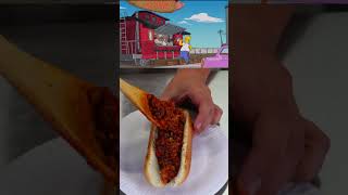 Im OBSESSED with This Simpsons Chili Hot Dog Recipe [upl. by Lletnom]