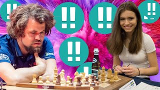 Boss Magnus Carlsen vs Anna Cramling 9 [upl. by Atiuqcaj197]