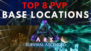 TOP 8 PVP BASE LOCATIONS on ABERRATION ASCENDED  ARK Survival Ascended [upl. by Akire43]