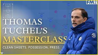 Thomas Tuchel Tactical MASTERCLASS  CHELSEA FC  CLEAN SHEETS FM21  FM 21 Tactics [upl. by Ahsiekahs]