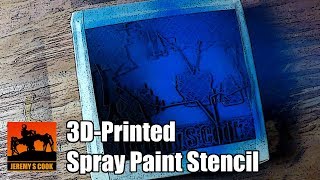 3DPrinted Spray Paint Stencil [upl. by Eihpos]