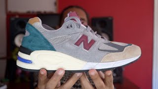 New Balance 990v2 quotGreyGreenquot M990CP2  Review  Sizing  On Foot  Made in USA 2021 [upl. by Dal]