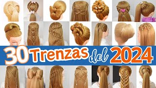 30 Peinados con Las mejores Trenzas para el 2024 de Fiestas  Niñas  Graduacion para Año Nuevo [upl. by Aiki195]