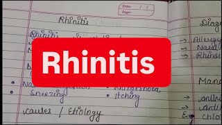 rhinitis in details for gnmBSC nursing students [upl. by Airtemad]