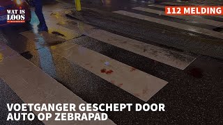 VOETGANGER GESCHEPT DOOR AUTO OP ZEBRAPAD [upl. by Nivri286]