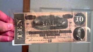 Confederate Paper Money 1864 [upl. by Eirhtug]