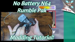 N64 Rumble Pak Battery Free Mod Tutorial  No More AAAs Required [upl. by Burch889]