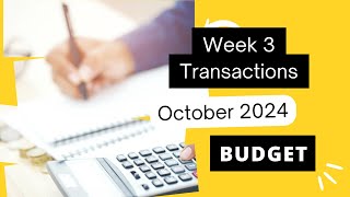 Oct Week 3 Transactions [upl. by Eidaj]