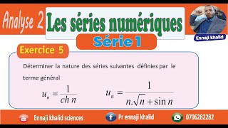 Séries numériques exercice 5 série 1 [upl. by Weitman]