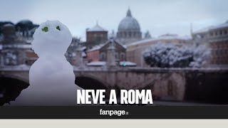 Burian imbianca la Capitale le spettacolari immagini del centro di Roma innevato [upl. by Almeta885]