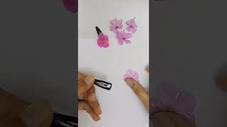 Real flower clipdiy flower clip from cello tapeshortsfeed youtubeshorts ytshorts shotrs [upl. by Eiramanna]