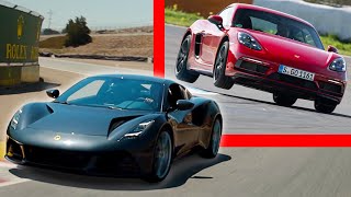 2023 Lotus Emira vs Porsche Cayman [upl. by Merton307]